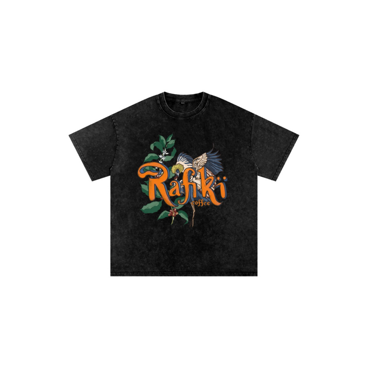 Snow Washed Oversized Cotton T-Shirt